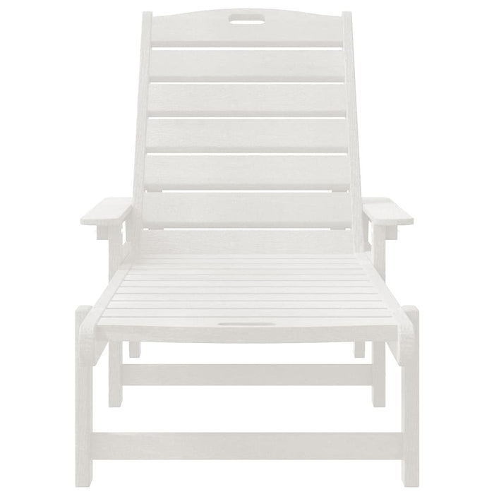 Șezlonguri , 2 piese, albe, 162x53x98.5 cm, HDPE - WALTI WALTI