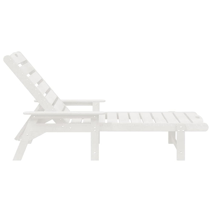 Șezlonguri , 2 piese, albe, 162x53x98.5 cm, HDPE - WALTI WALTI