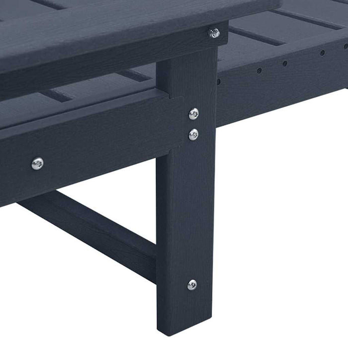 Șezlonguri - 2 piese, Bleumarin, 162 x 53 x 98.5 cm, din HDPE - WALTI WALTI