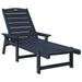 Șezlonguri - 2 piese, Bleumarin, 162 x 53 x 98.5 cm, din HDPE - WALTI WALTI