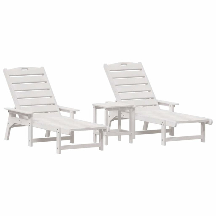Mobilier de lounge pentru grădină 3 pcs Alb 38 x 38 x 46cm - WALTI WALTI