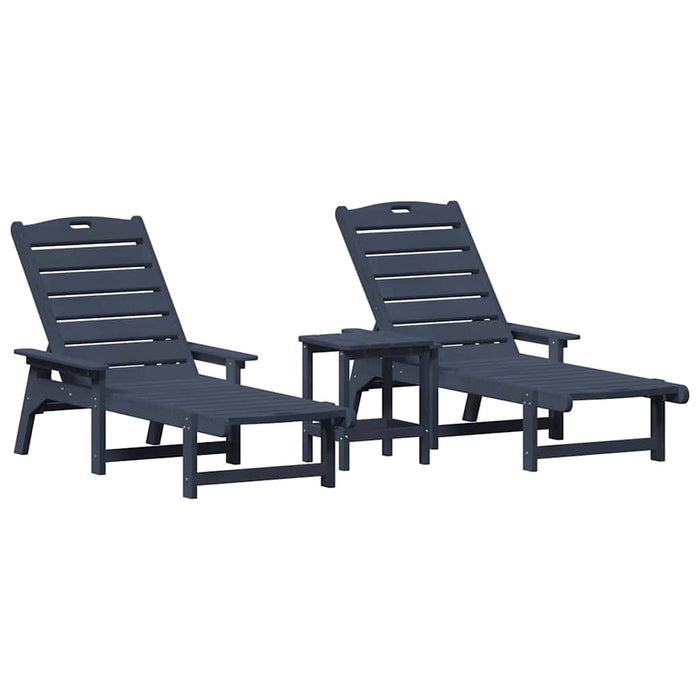 Mobilier de lounge pentru grădină 2-persoană 3 pcs Bleumarin - WALTI WALTI