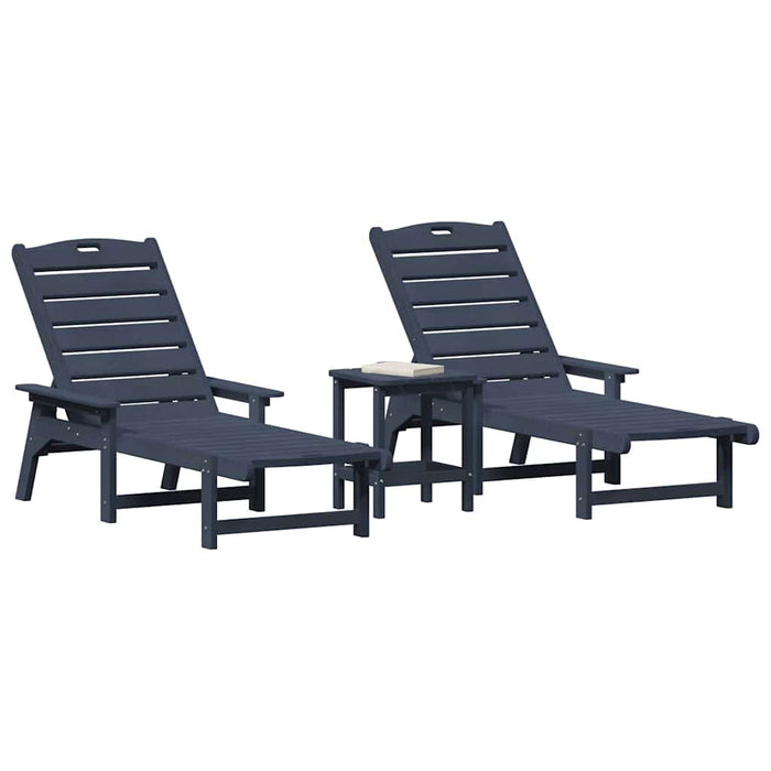 Mobilier de lounge pentru grădină 2-persoană 3 pcs Bleumarin - WALTI WALTI