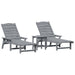 Șezlong 3 pcs Gri deschis Polietilenă - WALTI WALTI