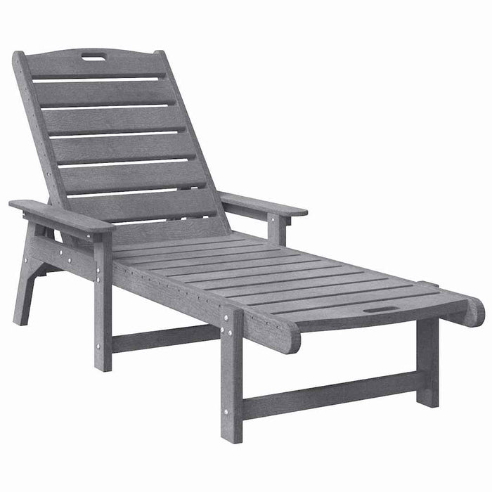 Șezlong 3 pcs Gri deschis Polietilenă - WALTI WALTI