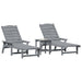 Șezlong 3 pcs Gri deschis Polietilenă - WALTI WALTI