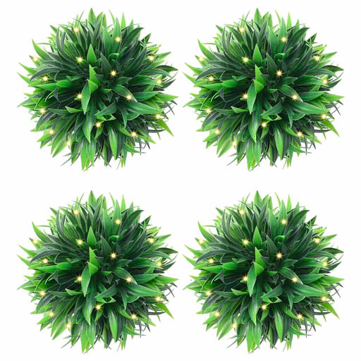 Mingi artificiale din lemn de cimiș cu lumini LED 2 buc Verde - WALTI WALTI