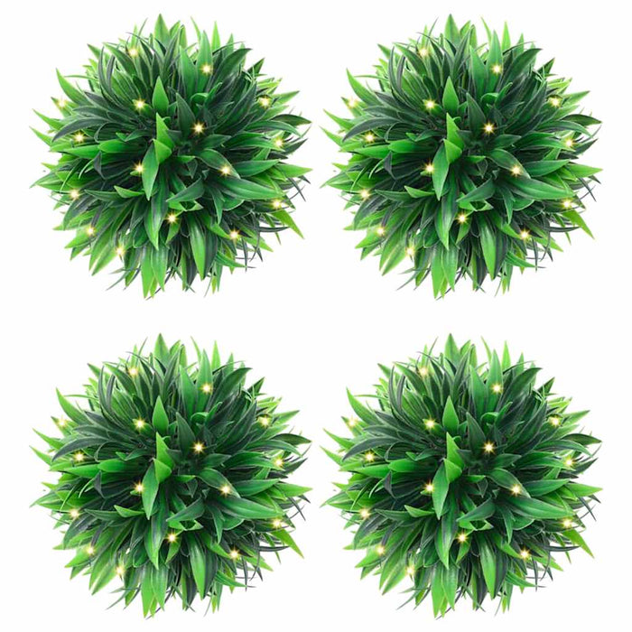 Mingi artificiale din lemn de cimiș cu lumini LED 2 buc Verde - WALTI WALTI