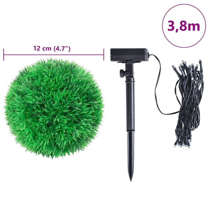 Bile artificiale din lemn de cimiș cu lumini LED 4 buc Verde - WALTI WALTI