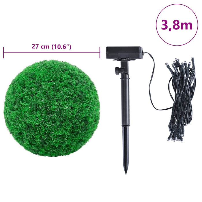 Mingi artificiale din lemn de cimiș cu lumini LED 2 buc Verde - WALTI WALTI