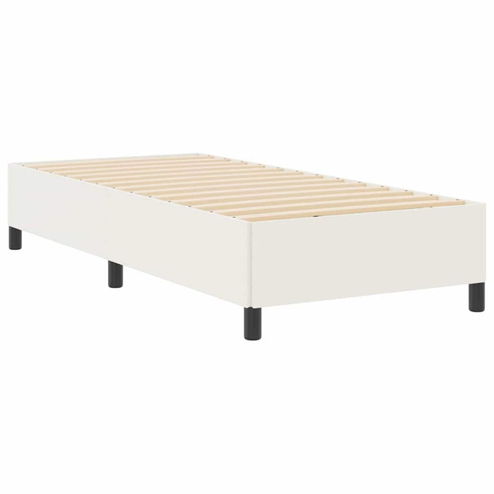 Pat cu arcuri Crem 80 x 200 cm Țesătură din corduroy - WALTI WALTI