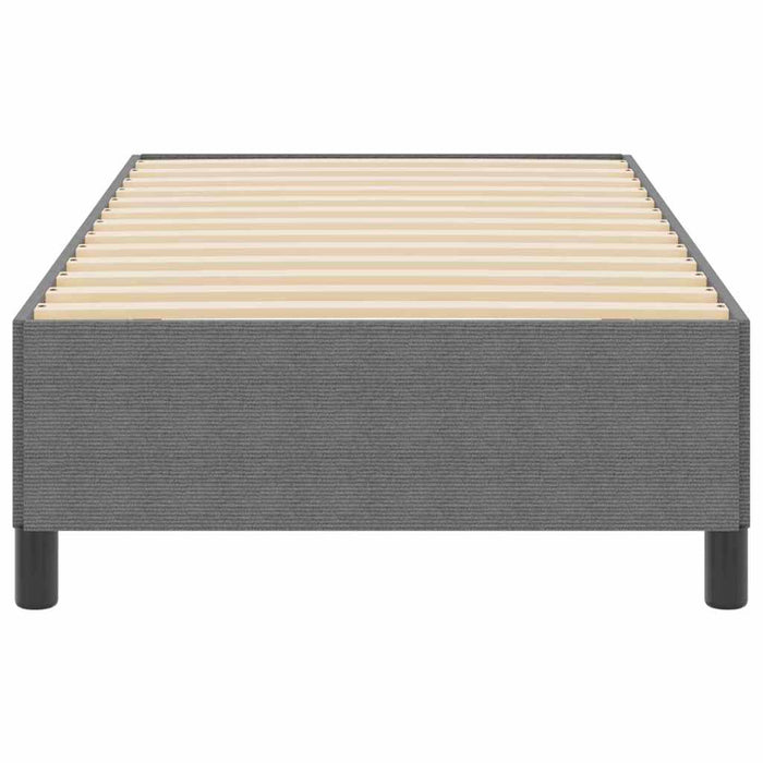 Pat cu arcuri Gri deschis 90 x 190 cm Țesătură din corduroy WALTI