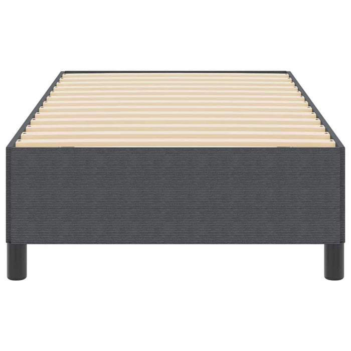 Pat cu arcuri Gri închis 90 x 190 cm Țesătură din corduroy WALTI
