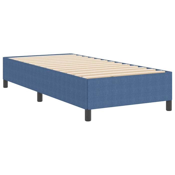 Pat cu arcuri albastru 100 x 200 cm Țesătură din corduroy - WALTI WALTI