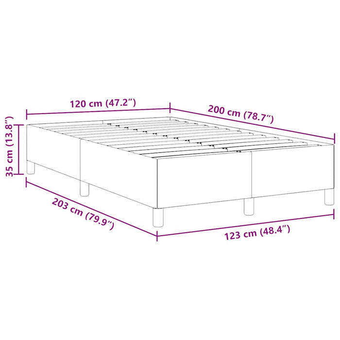 Pat cu arcuri Crem 120 x 200 cm Țesătură din corduroy WALTI