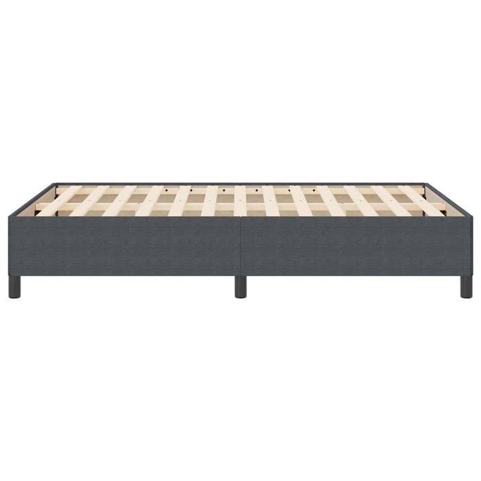 Pat cu arcuri Gri închis 140 x 200 cm Țesătură din corduroy - WALTI WALTI