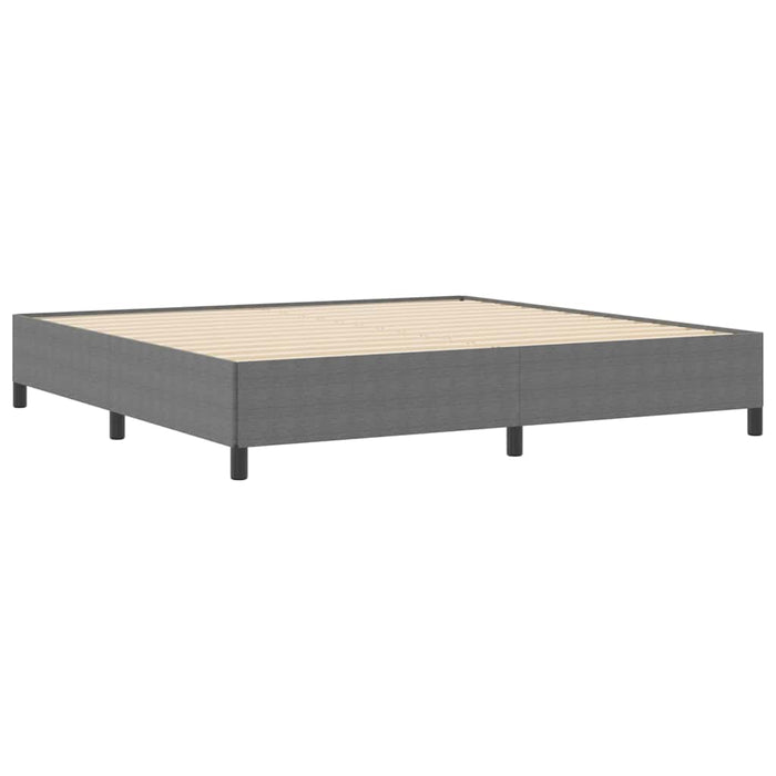 Pat cu arcuri Gri deschis 200 x 200 cm Catifea - WALTI WALTI