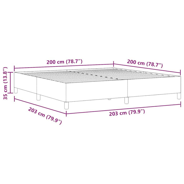 Pat cu arcuri Gri deschis 200 x 200 cm Catifea - WALTI WALTI