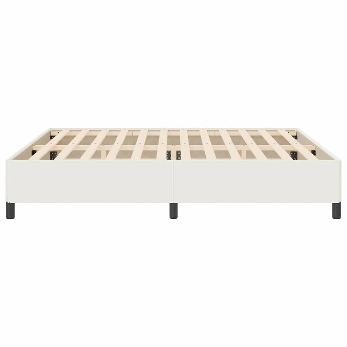 Pat cu arcuri Crem 200 x 200 cm Țesătură din corduroy - WALTI WALTI