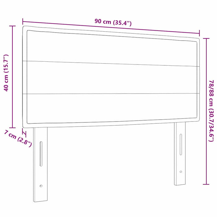 Tăblie cap cu headboard Manual Gri închis 90 cm țesătură - WALTI WALTI
