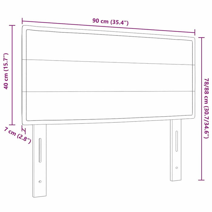 Tăblie cap Înălțime ajustabilă Manual Negru 90 cm țesătură - WALTI WALTI