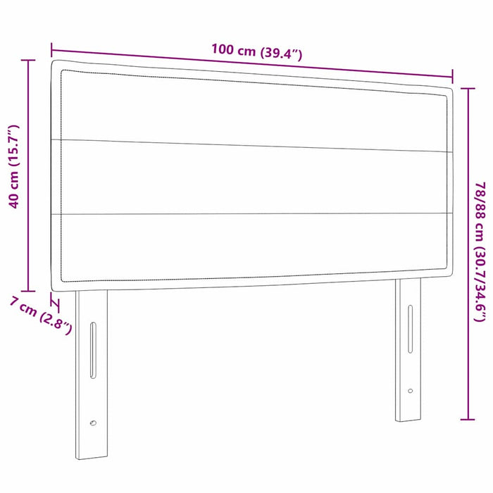 Tăblie cap cu headboard Manual Negru 100 cm țesătură - WALTI WALTI
