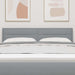Tăblie cap cu headboard Gri deschis 144 cm Piele artificială - WALTI WALTI