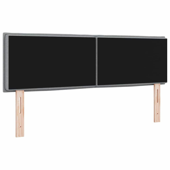 Tăblie cap cu headboard Gri deschis 144 cm Piele artificială - WALTI WALTI