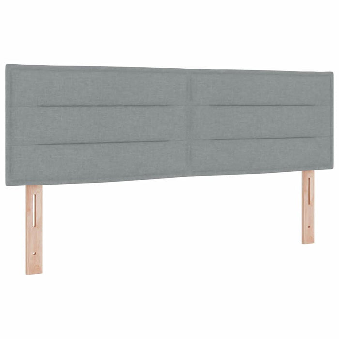 Tăblie cap cu headboard Gri deschis 160 cm Piele artificială - WALTI WALTI