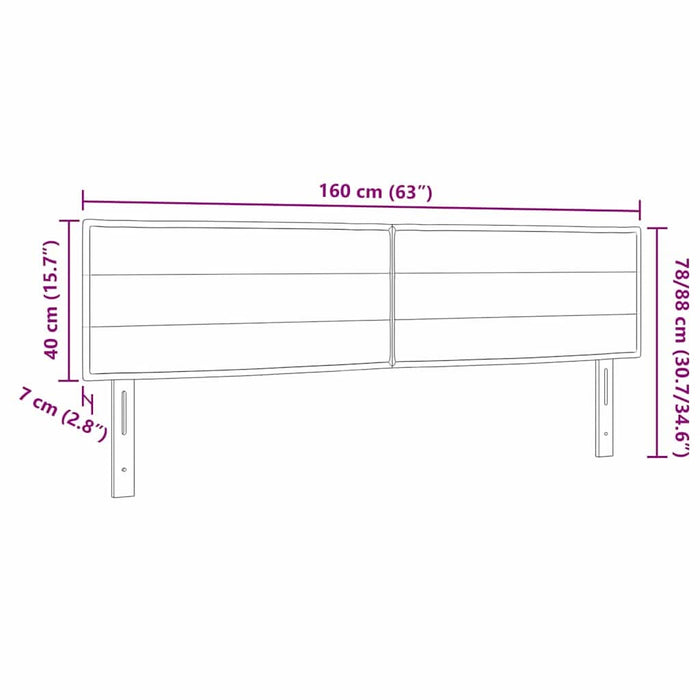 Tăblie cap cu headboard Gri deschis 160 cm Piele artificială - WALTI WALTI