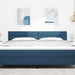 Tăblie cap cu headboard albastru 180 cm Piele artificială - WALTI WALTI