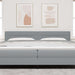 Tăblie cap cu headboard Gri deschis 200 cm Piele artificială - WALTI WALTI