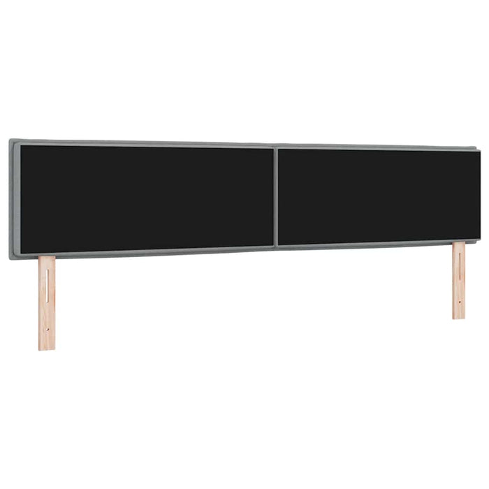 Tăblie cap cu headboard Gri deschis 200 cm Piele artificială - WALTI WALTI