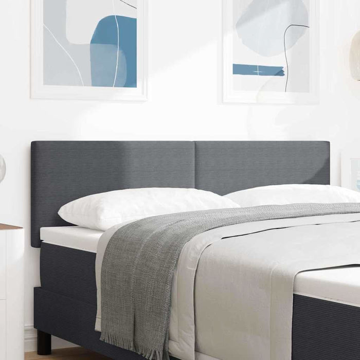 Tăblie cap cu headboard Gri închis 160 cm Piele artificială - WALTI WALTI