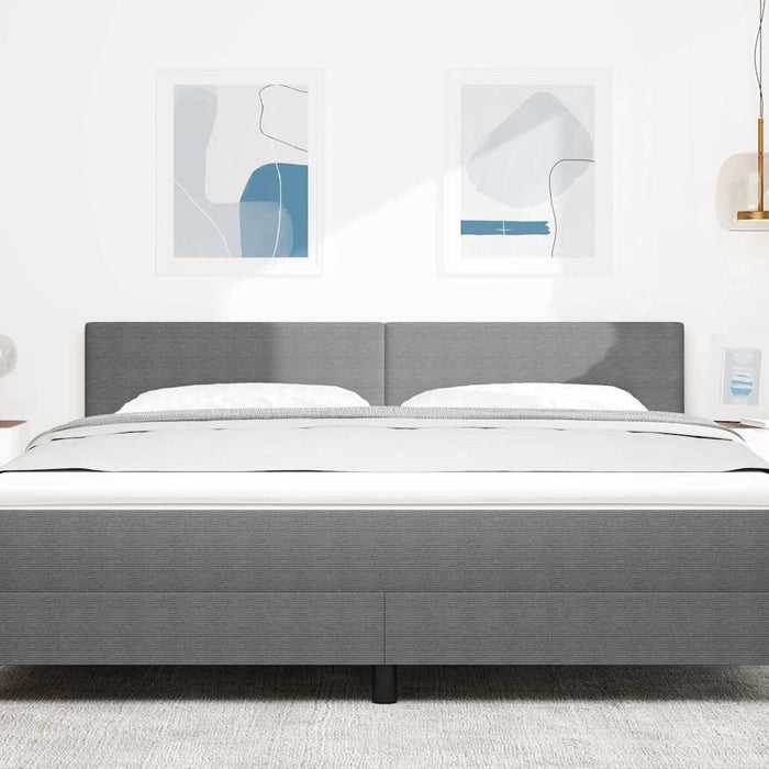 Tăblie cap cu headboard Gri deschis 180 cm Piele artificială - WALTI WALTI