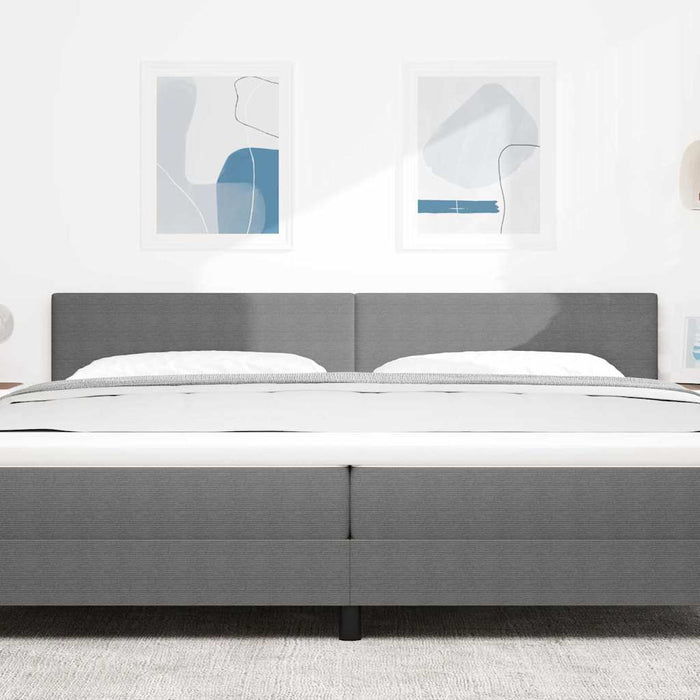Tăblie cap cu headboard Gri deschis 200 cm Piele artificială - WALTI WALTI