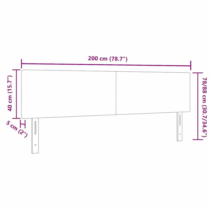 Tăblie cap Verde deschis gri 200 cm Piele artificială - WALTI WALTI