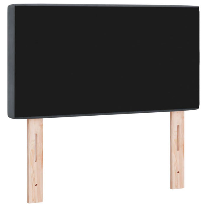 Tăblie din Catifea Argyle cu headboard Gri închis 80 cm Catifea - WALTI WALTI