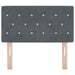 Tăblie din Catifea Argyle cu headboard Gri închis 80 cm Catifea - WALTI WALTI