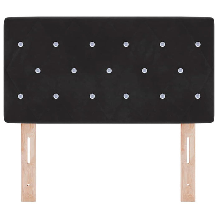 Tăblie din Catifea Argyle cu headboard Negru 80 cm Catifea - WALTI WALTI