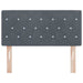 Tăblie din Catifea Argyle cu headboard Gri închis 90 cm Catifea - WALTI WALTI
