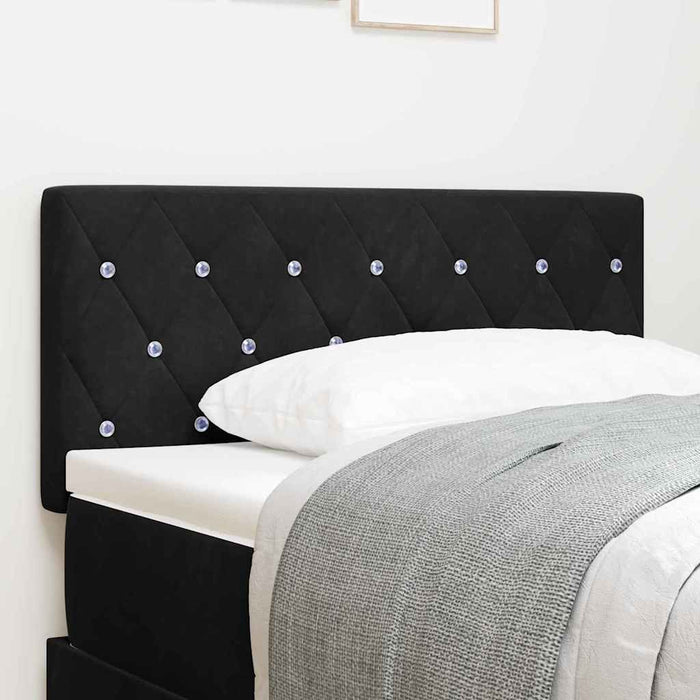 Tăblie din Catifea Argyle cu headboard Negru 90 cm Catifea - WALTI WALTI