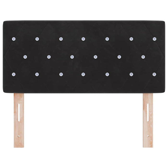Tăblie din Catifea Argyle cu headboard Negru 90 cm Catifea - WALTI WALTI