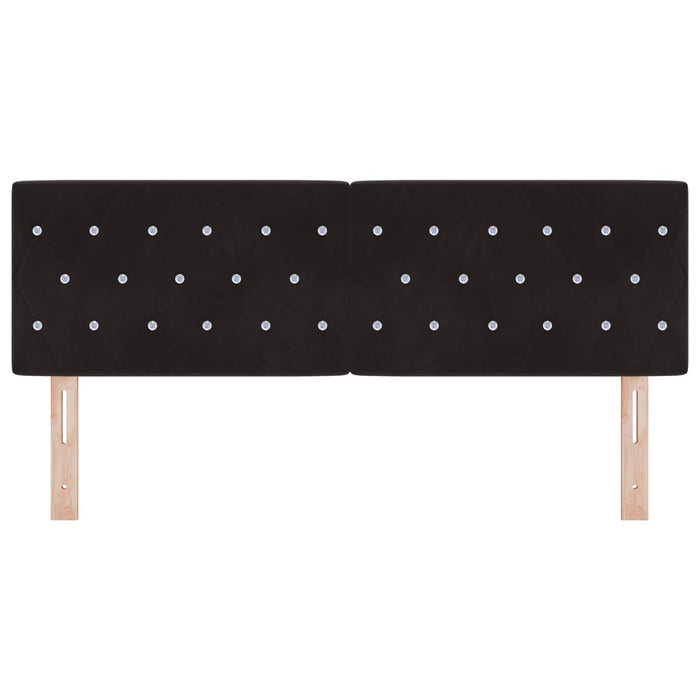 Tăblie cap Negru 144 cm Catifea WALTI
