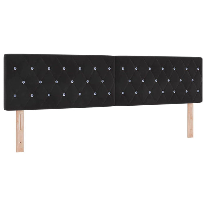 Tăblie cap Negru 180 cm Catifea WALTI