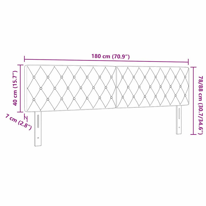 Tăblie cap Albastru închis 180 cm Catifea - WALTI WALTI