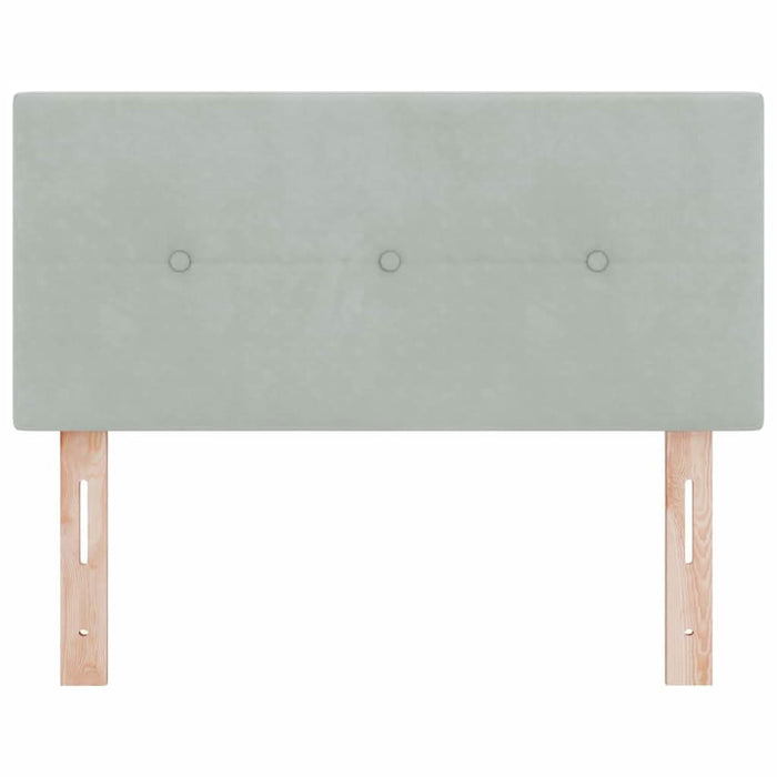 Tăblie cap Gri deschis 80 cm Catifea WALTI