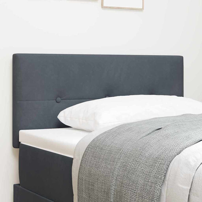 Tăblie cap Pe perete cu headboard Gri închis 90 cm Catifea - WALTI WALTI