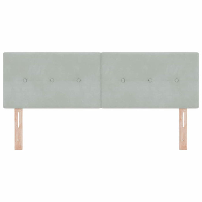 Tăblie cap cu headboard Gri deschis 144 cm Piele artificială - WALTI WALTI