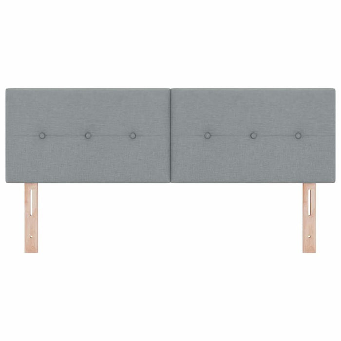 Tăblie cap cu headboard Gri deschis 160 cm Piele artificială - WALTI WALTI